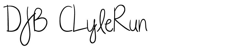 DJB C Lyle Run font